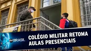 Colégio militar decide retomar aulas presenciais em Porto Alegre | SBT Brasil (28/09/20)