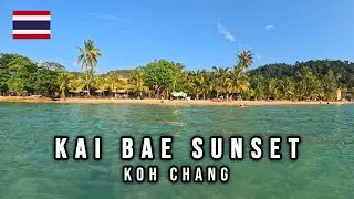 【4K】Kai Bae Beach Sunset Walking on Koh Chang Island Thailand 🇹🇭