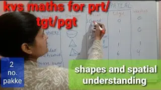 shapes and spatial understanding for kvs/prt/tgt/pgt/2D,3Dshapes  #latestexam#kvs#math #ncert #jobs