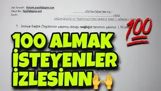 9.Sınıf Sağlık Bilgisi ve Trafik Kültürü 1.Dönem 1.Yazılı