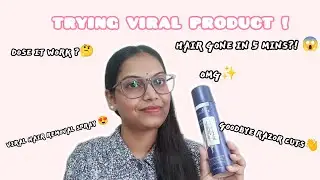 Trying VIRAL Urban Yog Hair Removal Spray😳✨#viralspray#trending