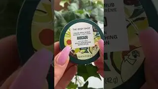 Avocado Cream Body Scrub, exfoliation for dry skin🥑 #skincare #bodyscrub #exfoliate  #thebodyshop