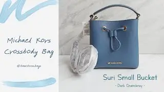 Michael Kors Suri Small Bucket Dark Chambray