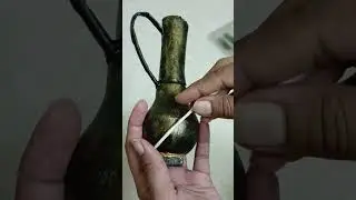 DIY Flower Pot with Fused Light Bulb and Ponds Powder Bottle