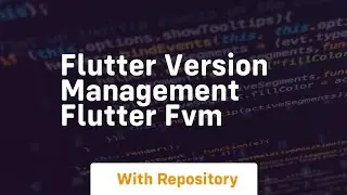 Flutter version management flutter fvm