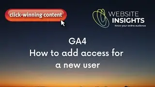 GA4  - How to add a new user