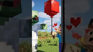 Cute Cloud Zombie Gives Balloon #shrots #minecraft #cartoon