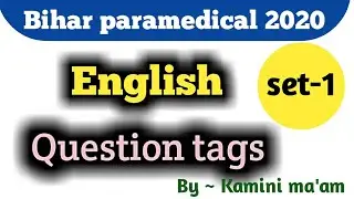 Bihar paramedical english question 2020 | english question for paramedical exam 2020 | english gramm