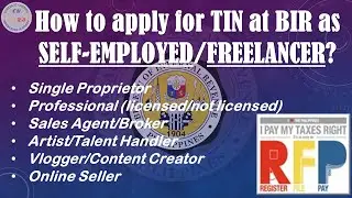 How to apply BIR TIN for FREELANCER/SELF-EMPLOYED? Registration Guide with important tips. #TIN