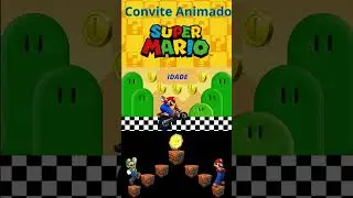 Convite Animado SUPER MARIO MODELO PRONTO  #supermario #shorts