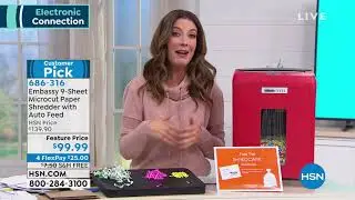 Embassy 9Sheet Microcut Paper Shredder with Auto Feed