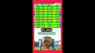 ipl 2025 new schedule#shorts #ytshorts