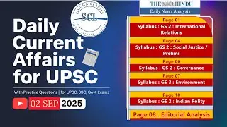 Daily Current Affairs - 02 September 2025 | Singha Classes | UPSC, SPSC, Gov't Exams
