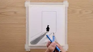 Nihilist Penguin | Drawing with Oil Pastels 