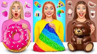 24 Часа Едим Еду Одного Цвета Челлендж | Война Пранков от Mega DO Challenge