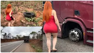 Que livramento 😱estourou o pneu da frente..