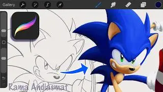 How to COLOR Sonic on Procreate