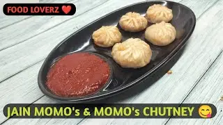 Jain Momos Recipe | Jain Momos Chutney Recipe | Veg Momos