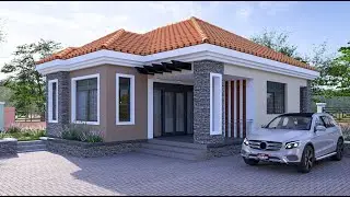 DESIGN IDEAS-Affordable 3 Bedroom House Design in Uganda | 50x100ft Plot | Aerial View (Part 1)