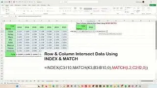 Функция Index Match &mdash; пересечение столбцов и строк &mdash; советы и рекомендации по работе с Excel.