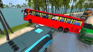 Mercedes Benz 59 Seater Super High Deck Coach Diesel AC Intercity Bus Accident | Benz Bus Accident