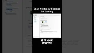 BEST Nvidia 3D Settings for Gaming