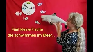Sprachrhythmus  und Bewegung: F&uuml;nf kleine Fische die schwimmen im Meer