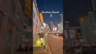 Walking in Downtown Toronto 🇨🇦 #travel #canada #dundassquare  #torontolife  #shorts