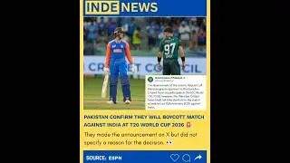 Pakistan Boycott  | India vs Pakistan T20 world cup 2026 #cricket #icc