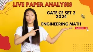 Gate 2024 CE Set 2 | Engineering Mathematics | Live Paper Analysis | Memory Based Questions