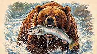 Bear Fishing Coloring Book#zarvixgaming 
