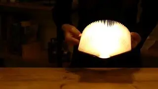 USB Rechargeable LED Foldable Wooden Book Shape Desk Lamp Booklight