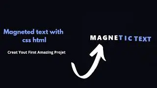Magnetic Text Effect with HTML CSS & JavaScript | Cool Interactive UI Animation