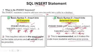 #Day 18 | SQL DBMS Interview Questions | #sql #insert  #statement | (in Hindi)