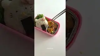 Pack a Hello Kitty Bento for My Daughter - day 15 🍱和我一起做便當#lunchbox #cooking  #bento#asmrvideo #food