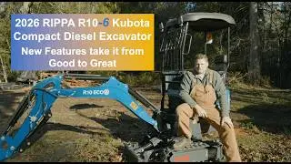 Компактный дизельный экскаватор Rippa R10-6 2026 года: подробный обзор новых функций.