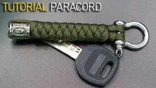 Llavero paracord con Grillete y runa vikinga usando nudo serpiente