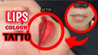 ASMR - Lips Permanent Colour Tattoo || ASMR TATTOO ON LIPS || Asmr Dream Spa 