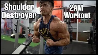 SHOULDER DESTROYER WORKOUT at 2 AM - KEN HANAOKA (ENGLISH SUB)