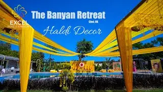 AMAZING HALDI DECOR I THE BANYAN RETREAT I WEDDING GRAPES BY RV I WEDDING PHOTOGRAPHY I JIM CORBETT