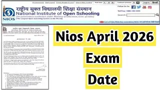 Nios April 2026 Exam Date | Task Is Helping NIOS  #nios #exam #april #stream