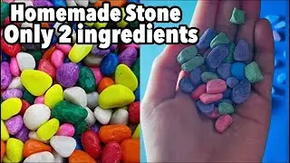 Homemade colourful stones 😱 | How to make colourful stones at home .