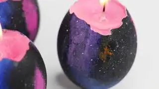 Nim C! DIY Galaxy Candles Using An Eggshell   EASY!