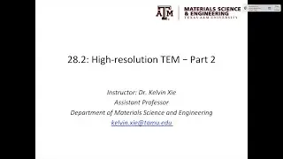 28.2: High-resolution TEM - Part 2