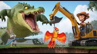 Horror In The Lake! A Savage Crocodile Attacks Bon The Monkey Farm Tales - Rescue