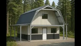 Build Your Dream Home: 24x30 Gambrel Barndominium [Customizable]