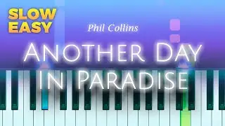 Phil Collins - Another Day in Paradise - SLOW EASY Piano TUTORIAL by Piano Fun Play