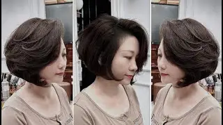 Short Layered Bob Haircut Tutorial With Graduation | Layered Cutting Techniques