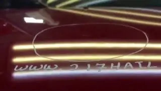 2014 Dodge Caravan Dent in Aluminum Hood