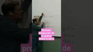 Dominio: proyecci&oacute;n de la gr&aacute;fica  sobre el eje X #matematica6pi #calculo #aprendizaje #universidad